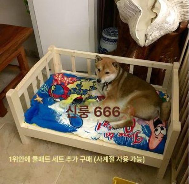 대형견 강아지 침대원목 S 리트리버 팻베드 허스키 소파 맨 침대 S 68x48x20 - 상세 이미지 4