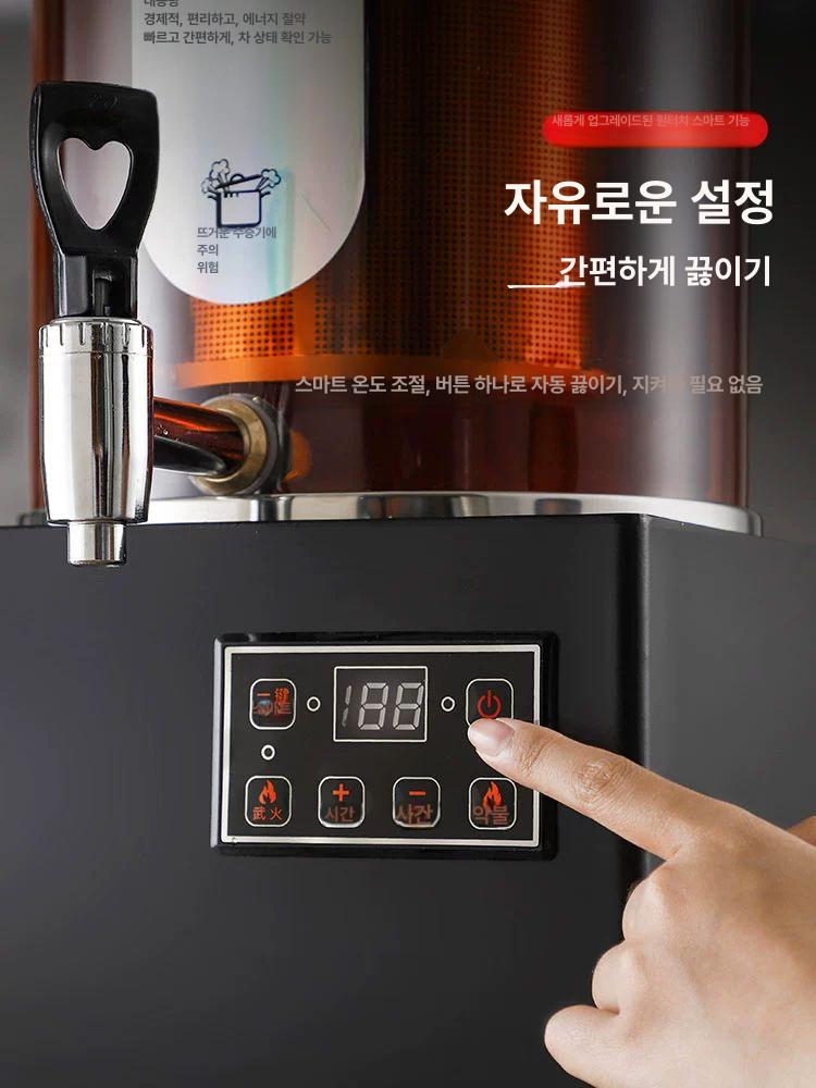 대형 약탕기 10l 중탕기 달임기 업소용 건강원 홍삼기 녹용 건강 블랙 제조기 조리기 - 상세 이미지 3