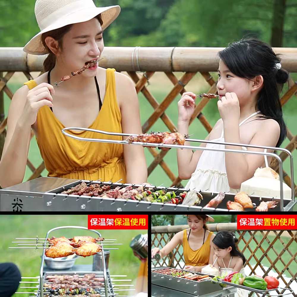 양꼬치 그릴 테이블 자동 회전 충전식 바비큐 꼬치 기계 기본 - 상세 이미지 4