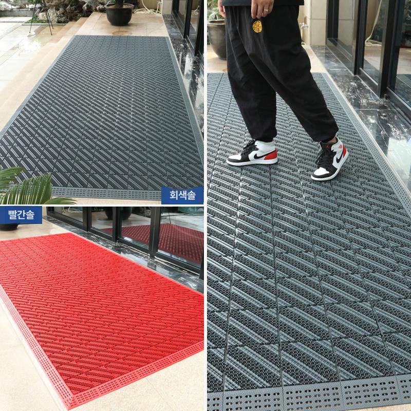 입구 미끄럼방지 코일매트 상업용 대형 현관매트 진회색 750mmx1500mm - 상세 이미지 3