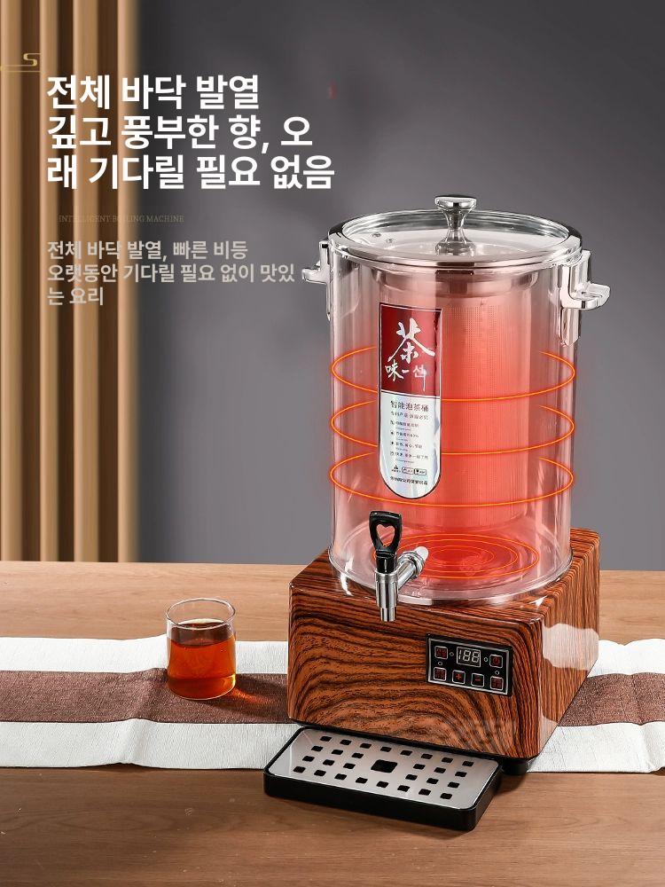 대용량 약탕기 업소용 전기 끓이는 기계 차 포트 중탕기 10L 블랙 베이스 - 상세 이미지 5
