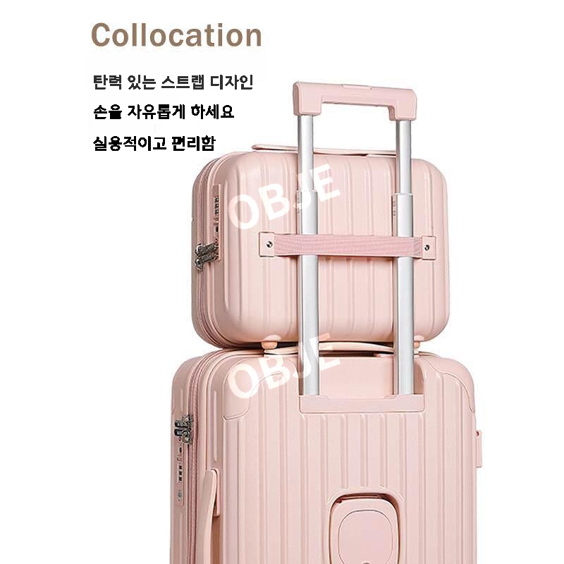 메이크업박스 13인치 캐리어 결합형 비밀번호 대용량 화장품 여행용 파우치 케이스 박스 - 상세 이미지 3