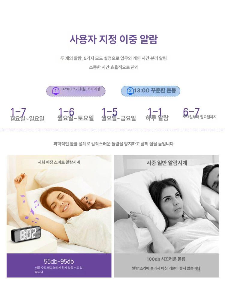 탁상시계 알람 침실 라우드 넷츠 방지 겨울 가정용 슬라이드 새로운 신발 - 상세 이미지 4
