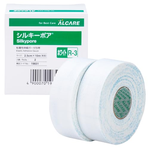 알케어 실키포어 점착성 신축 거즈 붕대 19651 화이트 R-3호 2권