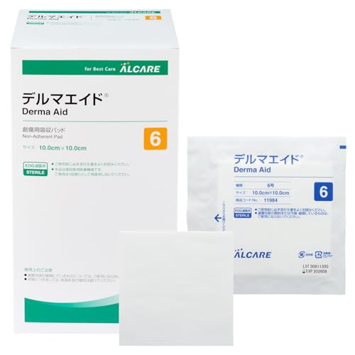 알케어 델마에이드 창상용 흡수 패드 반창고 멸균 완료 11984 6호(10.0cmX10.0cm) 100매