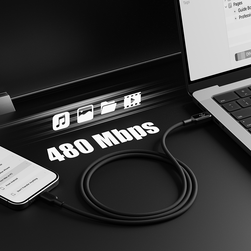 볼트미 Vizo 디스플레이 140W PD3.1 C타입 초고속 충전케이블 블랙, 1개, 2m - 상세 이미지 3