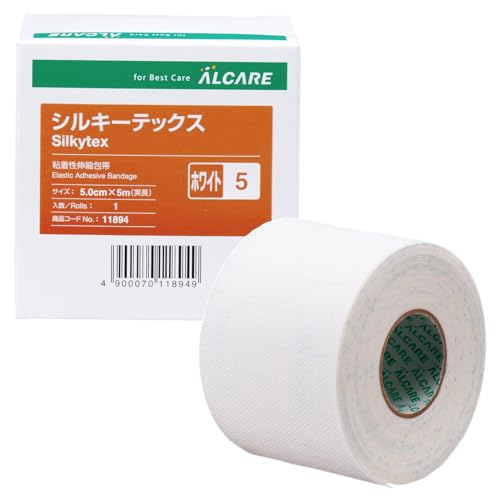알케어 실키텍스 점착성 신축 붕대 11894 화이트 6롤 5호(5.0cmX5m)