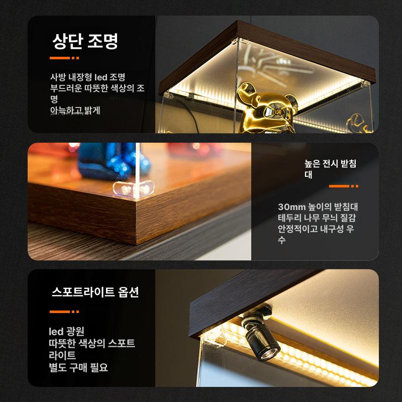 아크릴 피규어 진열장 프라모델 전시장 조명 보관함 - 상세 이미지 3