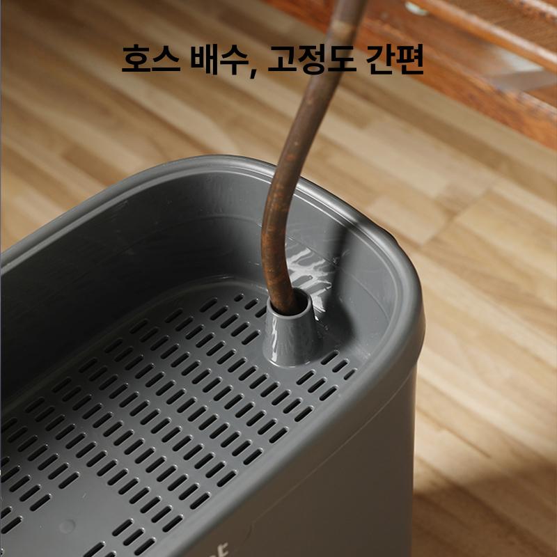 벽걸이 배수통 실외기 폐수받이 물받는통 용기 물통 배수 재즈그레이 - 상세 이미지 4