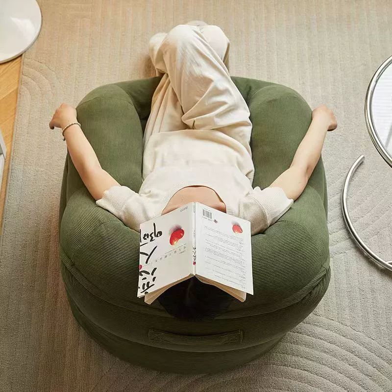인테리어 1인용작은쇼파 카페 편한 거실 의자 패브릭 올리브그린 싱글 침대 [코듀로이] - 상세 이미지 4