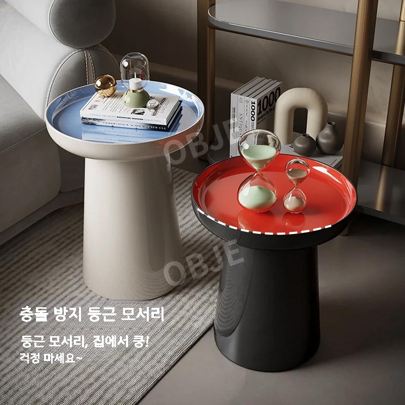 사이드테이블 강화유리 이동식 침대 협탁 간이 보조 테이블 - 상세 이미지 2