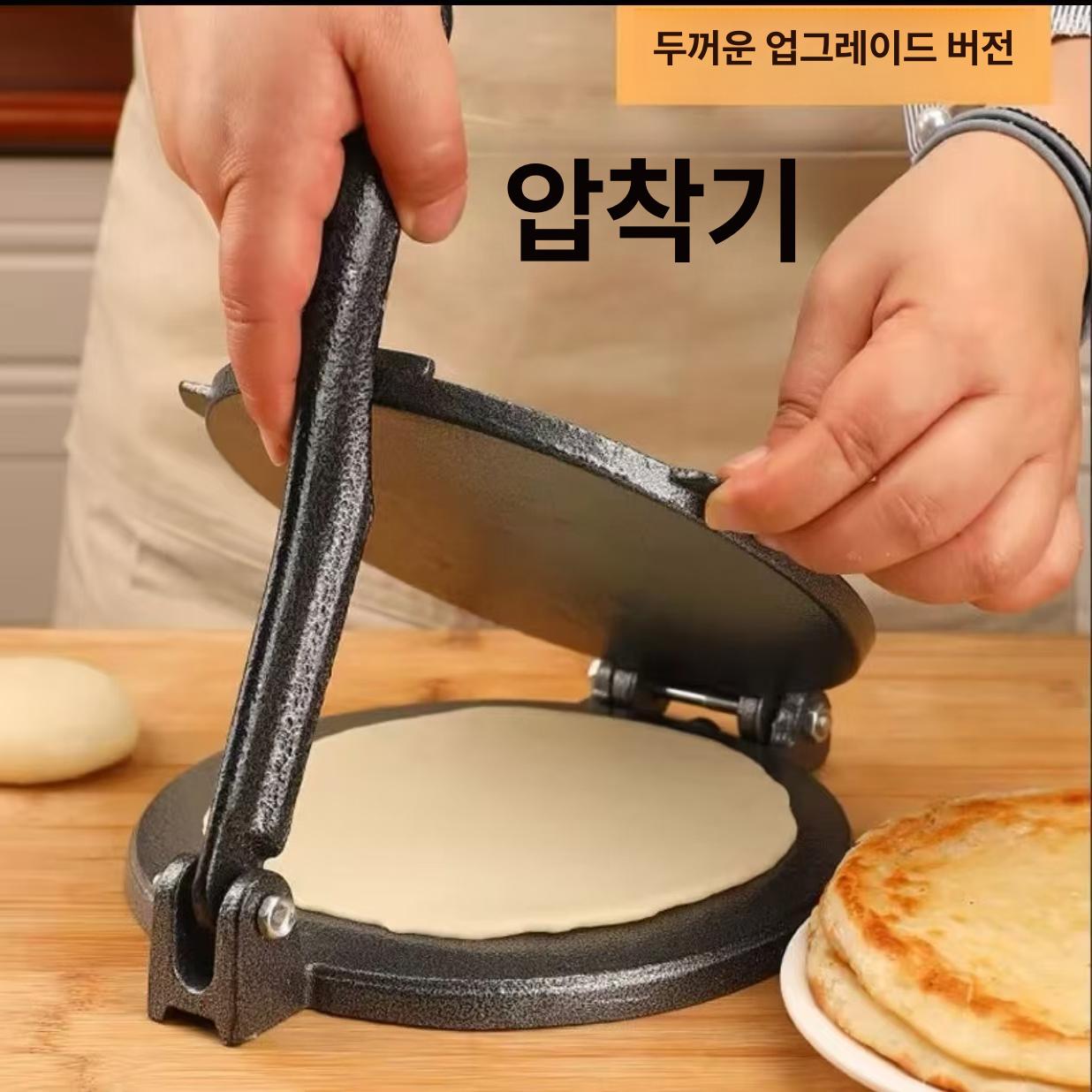 얇은 만두피 기계 수동 또띠아 압착기 반죽 프레스 피자 18cm - 상세 이미지 4