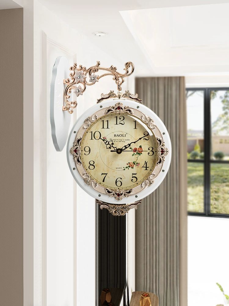 유럽풍 양면시계 벽걸이 벽시계 엔틱 클래식 E 벽장식 928 대형화이트 20inch(지름 50.5cm) - 상세 이미지 5