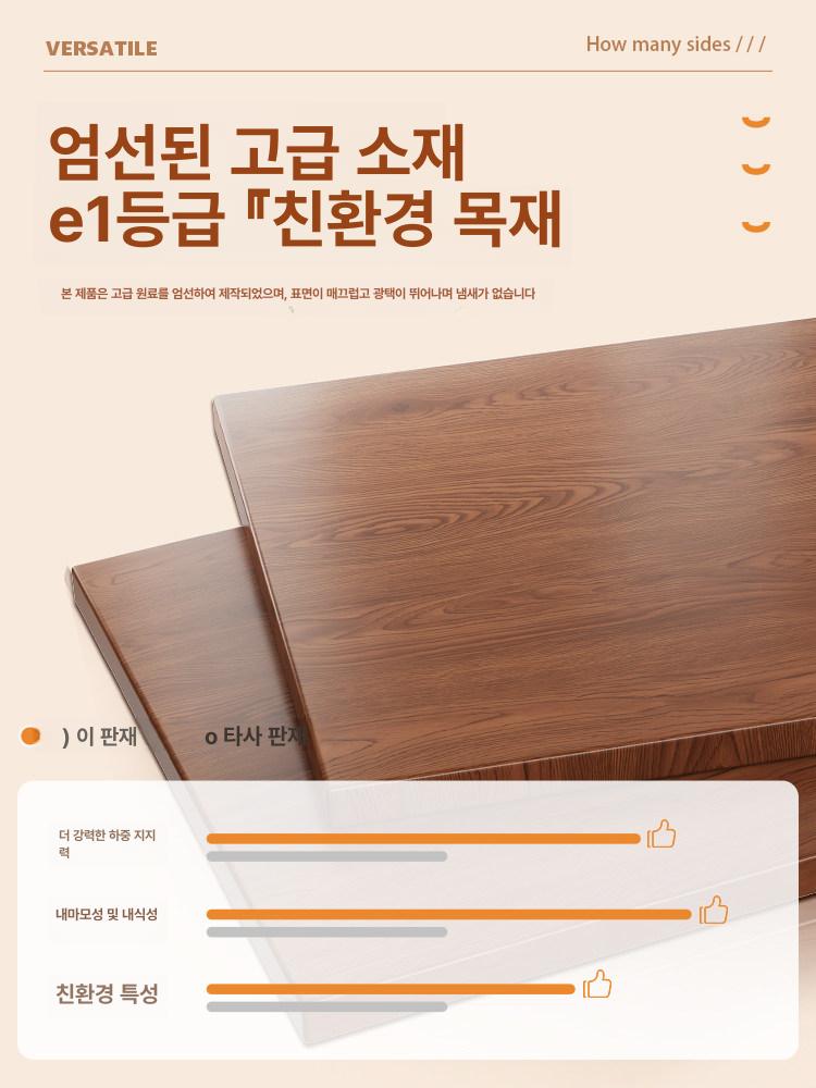 원목 미니테이블 소형 거실 사각 나무 쇼파 원형협탁 이중층 50x50x48cm 대형 - 상세 이미지 4