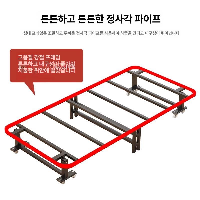 접이식 차박용 조립식 군용 백패킹 낚시용 캠핑용 낮잠용 2단 8바퀴 두꺼운 스펀지 그레이 80cm - 상세 이미지 3