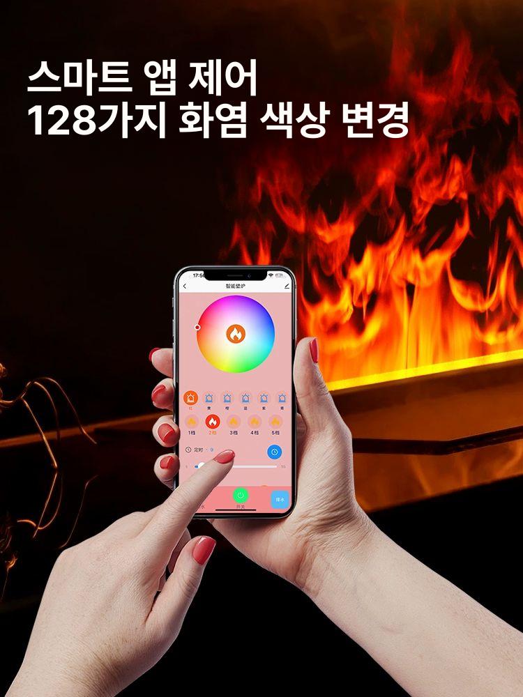 내장형 전자 인테리어 벽난로 시뮬레이션 전기 실내 가정용 난방 저온 수증기 - 상세 이미지 3