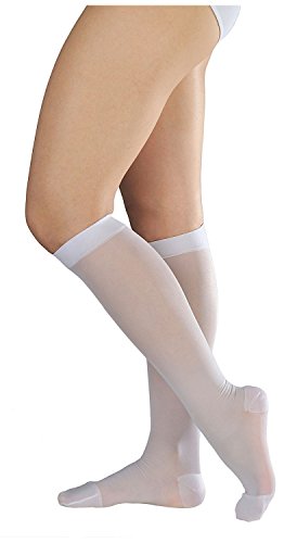 알케어 안실크-2 브라이트 하이삭스 (발가락 있음) 화이트 L 18541 탄성 스타킹 1박스 (1켤레)