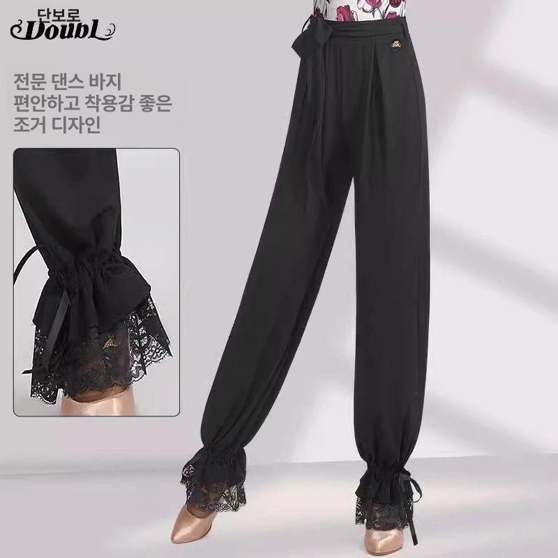 댄스복 사교 모던 줌바 반팔 댄스상의 여성 S 블랙 - 상세 이미지 2