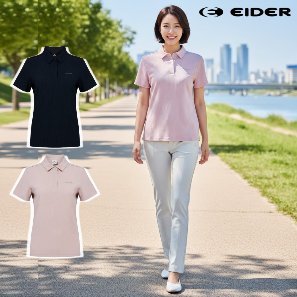 여성 반팔 폴로티셔츠 카라티 여름 기능성 아이더 크리즈 폴로 - 상품 이미지