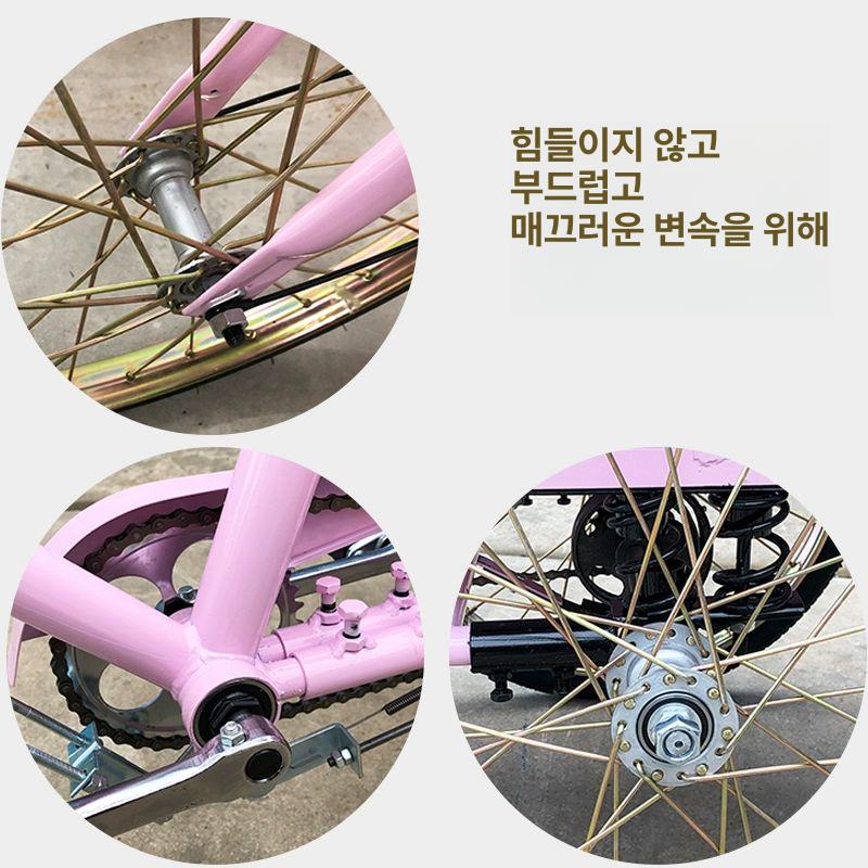 성인 삼륜 자전거 어르신 세발자전거 장보기 짐수레 - 상세 이미지 3