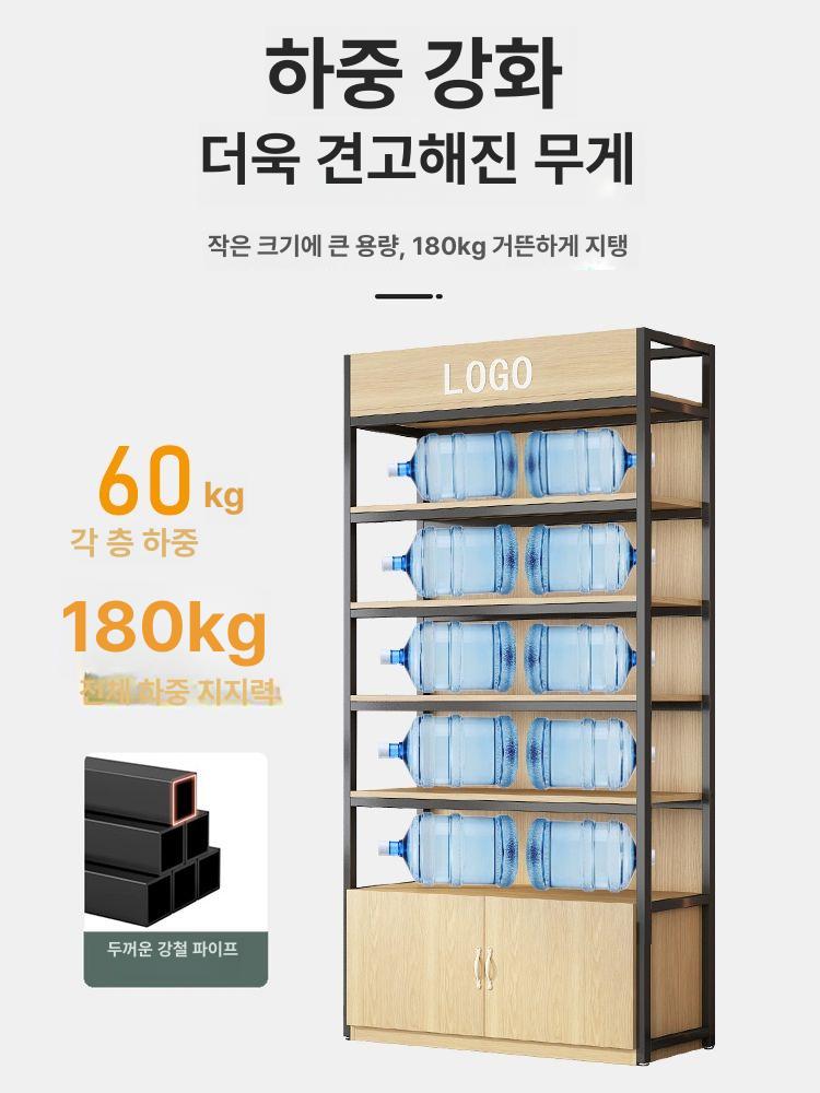휴대폰 진열대 핸드폰 전시대 쇼케이스 매대 5단 선반 높은형 100 220 후크+캐비닛 조절 - 상세 이미지 2