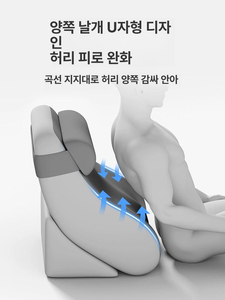 침대 머리 쿠션 등받이 목 보호 임산부 허리 더블 그레이 - 상세 이미지 5