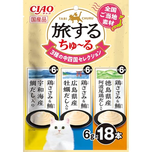 차오 여행하는 츄르 3종 츄고쿠·시코쿠 셀렉션 6gX18개입