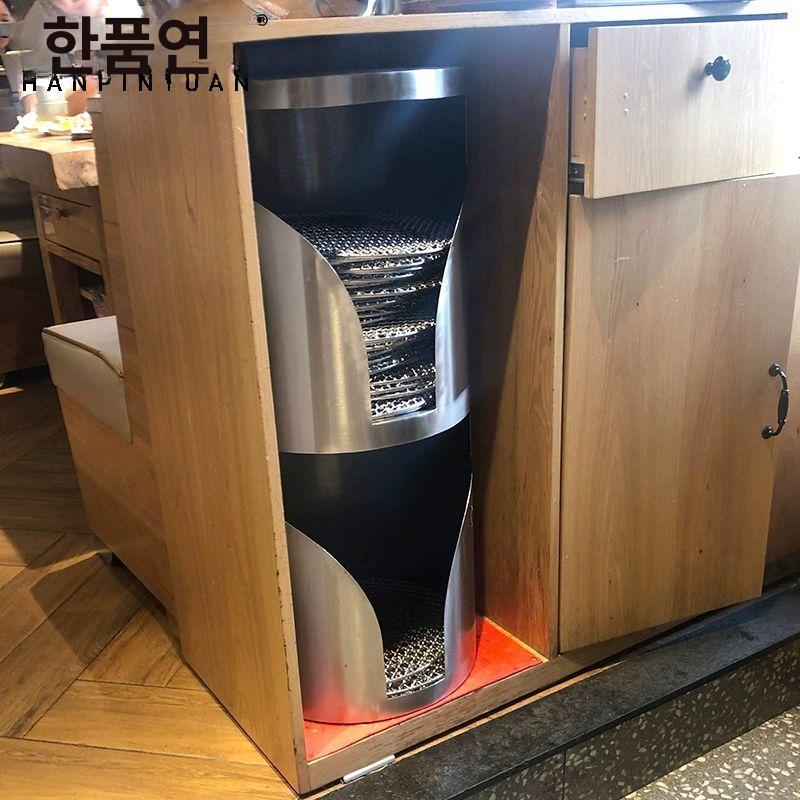 석쇠 보관함 숯불 불판 숯통 수납함 보관통 셀프 스테인리스 바베큐 고깃집 보관대 - 상세 이미지 4