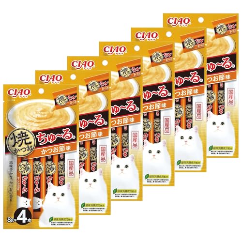 차오 구운 가다랑어 츄르 가다랑어포 맛 8g x 4개입 6개 세트