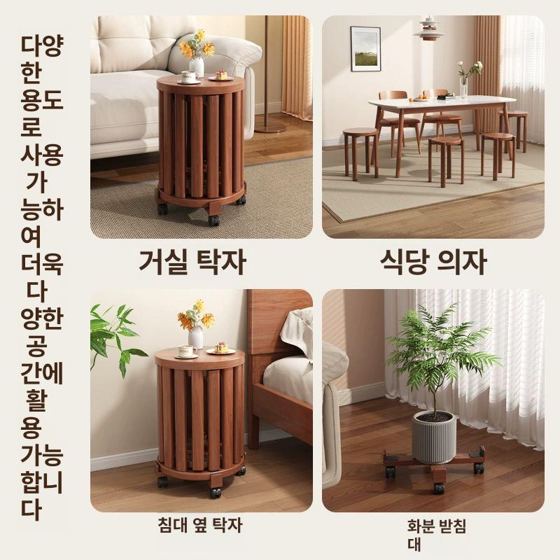 원목 스툴 사이드테이블 멀티의자 쌓는의자 카페 포개지는 보조의자 인테리어 - 상세 이미지 4