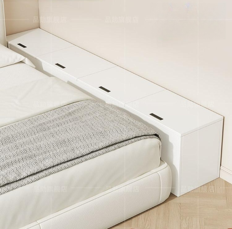 침대 틈새 수납장 좁은 서랍장 60x20x40 캐비넷 엘레강트화이트 200 x 25x40cm - 상품 이미지