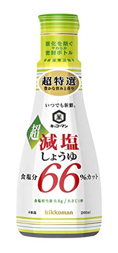 기꼬만 언제나 신선 초감염 간장 식염분 66% 커트 200ml X 6병