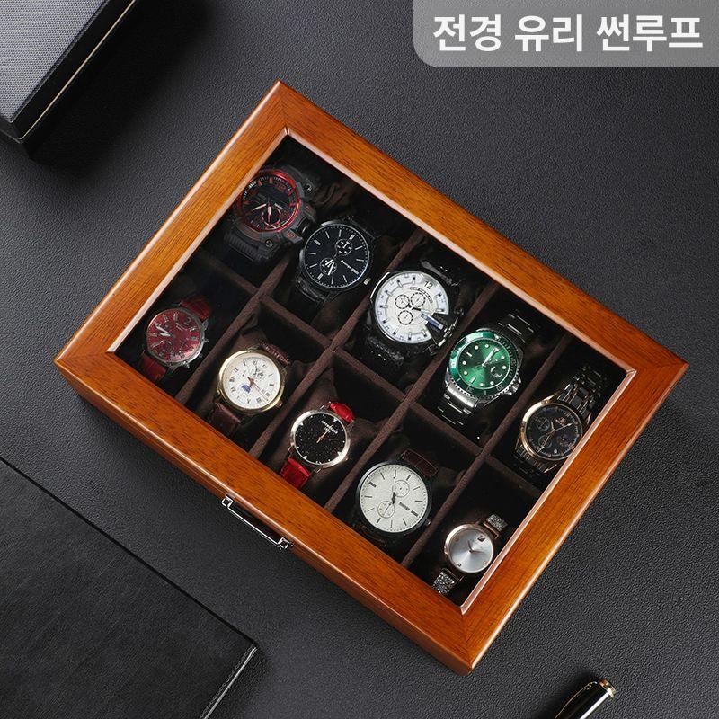 시계케이스 손목 시계 원목 보관함 정리함 수납함 시계정리 케이스 원목박스 수납 케이스 - 상세 이미지 2
