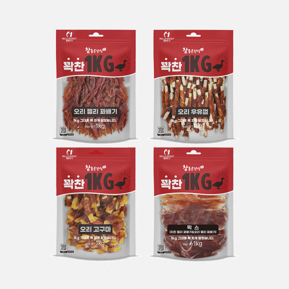 펫더맨 실중량 1kg 강아지대용량간식 강아지고구마 사사미 치킨 오리 애견간식 - 상세 이미지 5