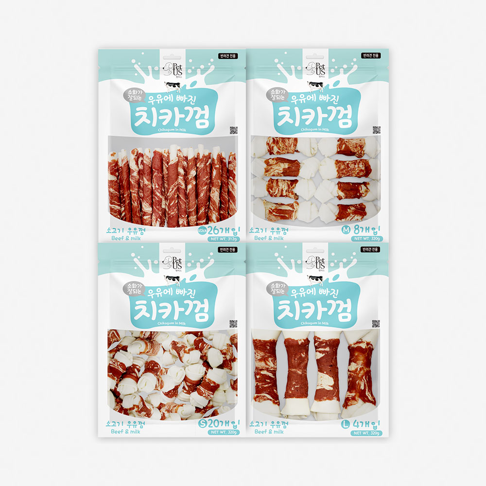 펫어스 치카껌 강아지밀크껌 강아지우유스틱 덴탈 양치 치석제거 오래먹는간식 이미지 4