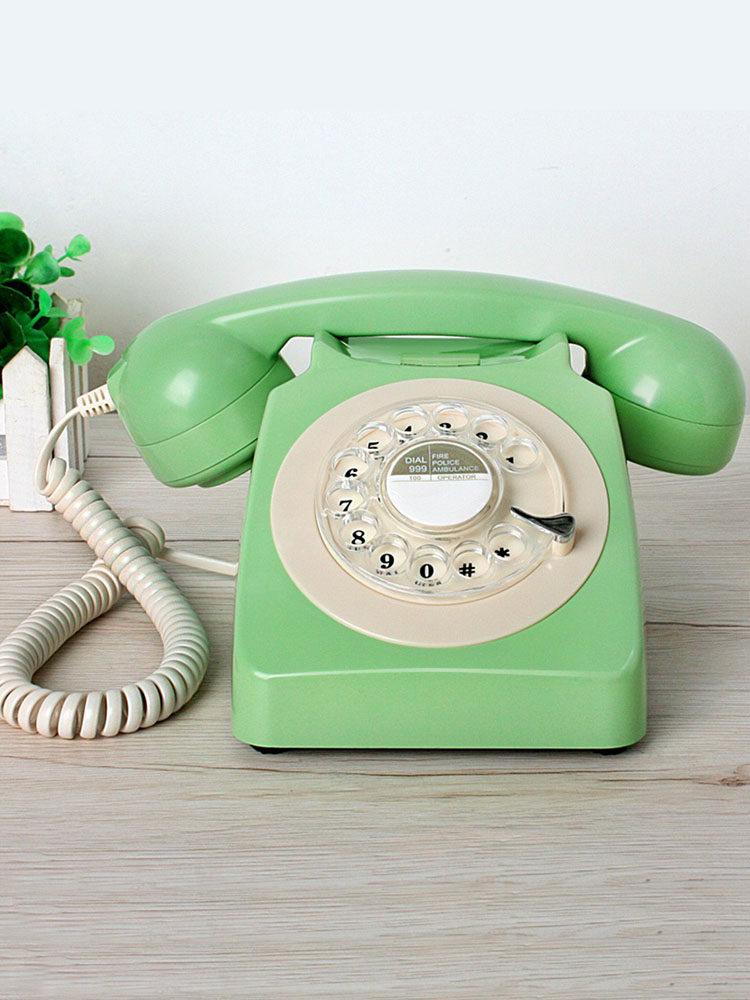 레트로 전화기 다이얼 올드 수화기 옛날 클래식 아날로그 인테리어 장식품 - 상세 이미지 2