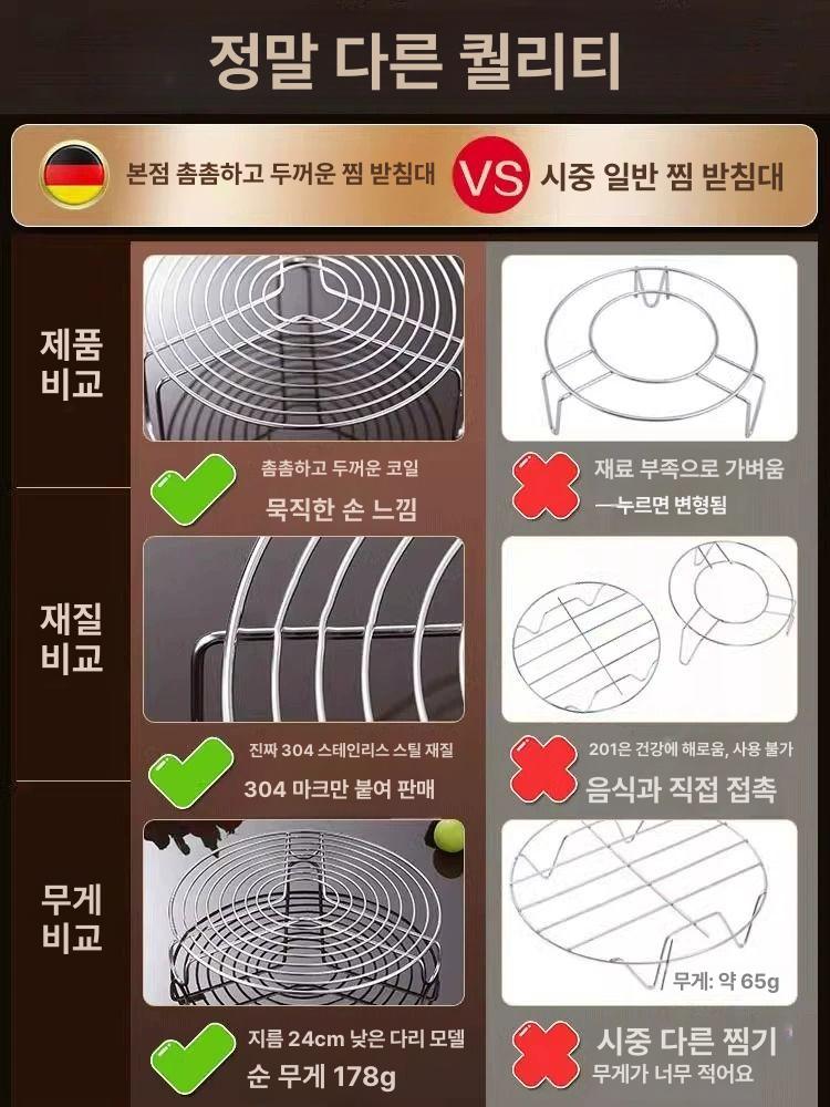 거치대 찜솥 받침대 찜판 삼발이 오븐 찜용 찜받침대 16cm [낮은 다리 모델] - 상세 이미지 5