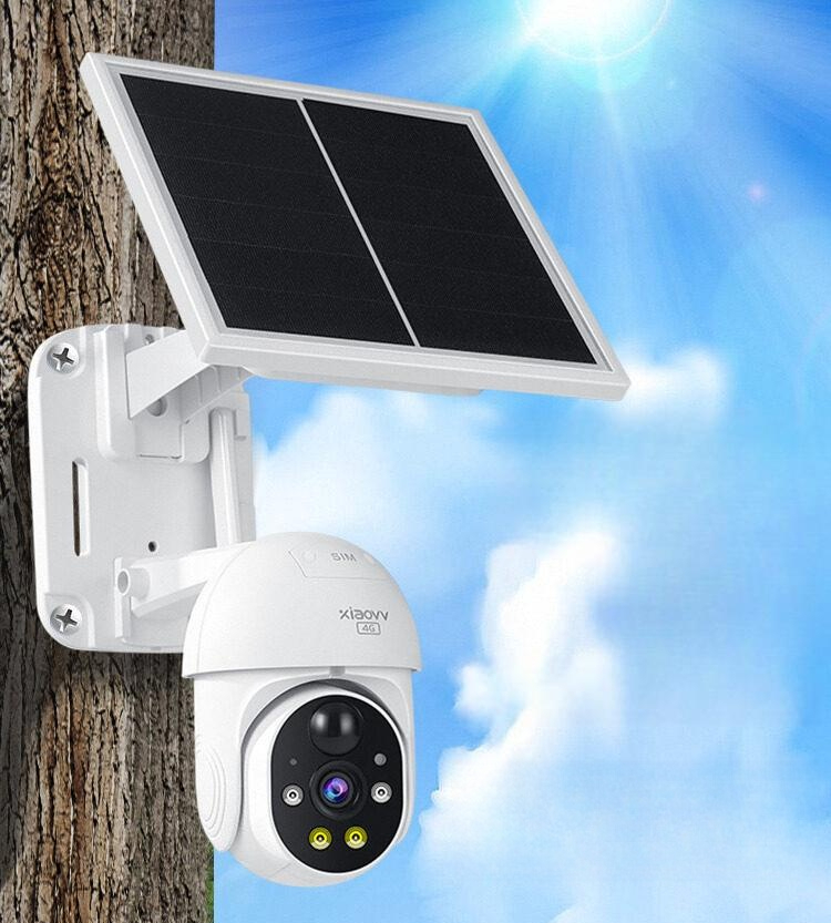 실외CCTV 무선 cctv 감시 태양광 홈캠 카메라 4G 태양광 버전 전원 없음 네트워크 없음 15일 루프 녹화 광각 (거리 3-8m 각도 85-100) - 상품 이미지
