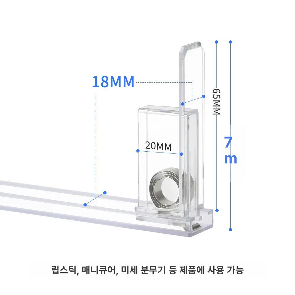 담배 진열대 선반 아크릴 매대 다단 매장용 재질의 투명 길이 12cm - 상세 이미지 3