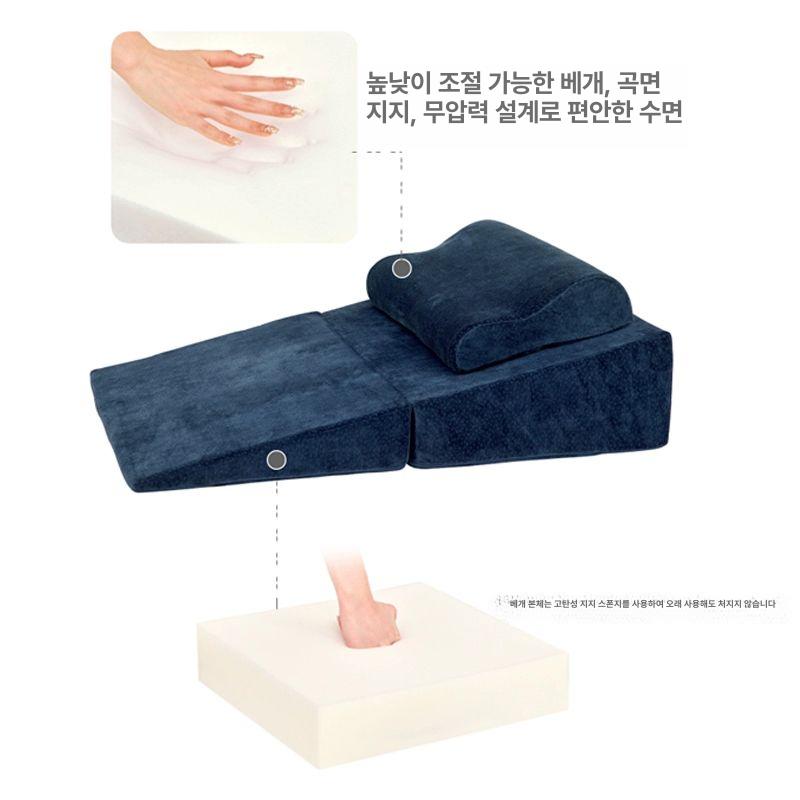 경추 경사 삼각 베개 노인 간호용 방침 방지 - 상세 이미지 5