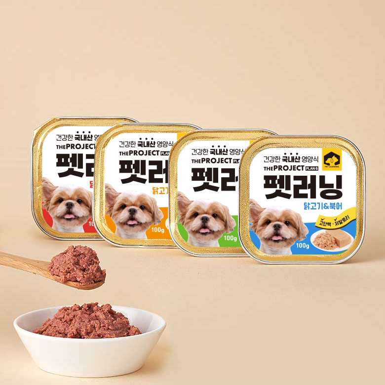 펫러닝 국내산 강아지통조림 강아지캔 애견 영양 습식간식 닭고기 100g 제품 이미지