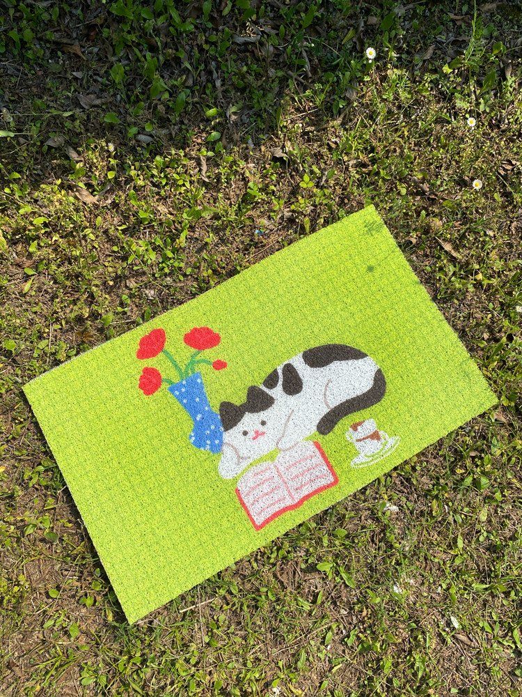 고양이발매트 현관 출입구 바닥 매트 발판 PVC 빨아쓰는 정원 고양이 40x60cm 이미지 8