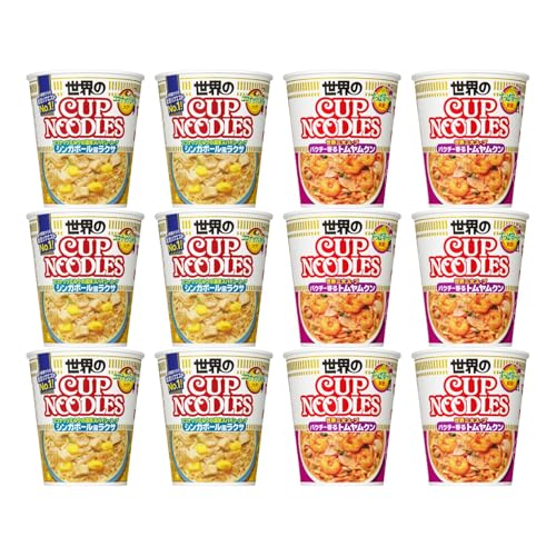 컵누들 일본 닛신 컵라면 2종 (똠얌꿍 & 락사) 각 6개입 총 12개입 어쏘트 세트 트 모둠