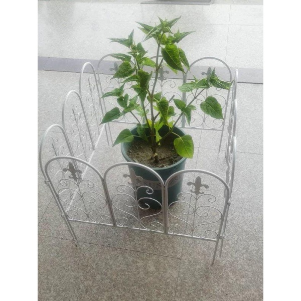매력적인 빈티지 정원 철제 화단 미니 울타리 조경 꾸미기 화이트 단일패널 길이 57cm x 높이 50cm 화이트 단일패널 길이 57cm x 높이 50cm - 상품 이미지