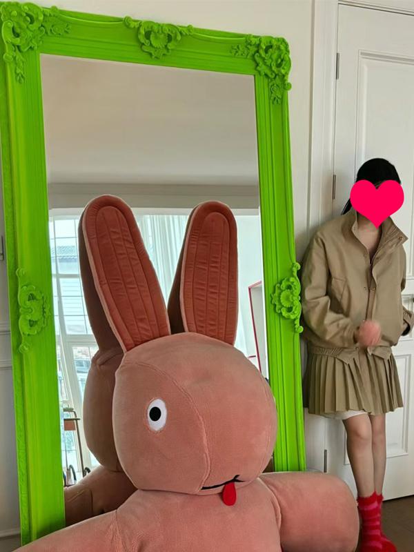 대형거울 셀프 인테리어 매장 컬러풀 피팅룸 의류 형광 네온레드 90x190cm - 상세 이미지 4