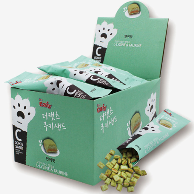 더캣츠 쿠키샌드 고양이쿠키 고양이과자 간식 연어, 600g, 1개 제품 이미지