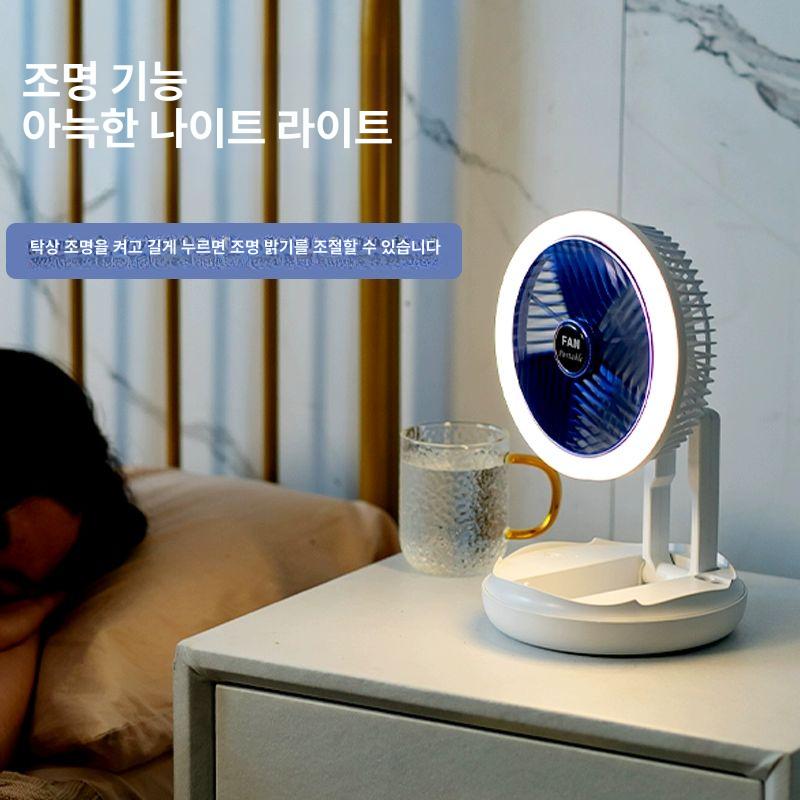 무타공 벽걸이 선풍기 탁상 붙이는 욕실 조용한 리모컨 피팅룸 충전식 - 상세 이미지 4
