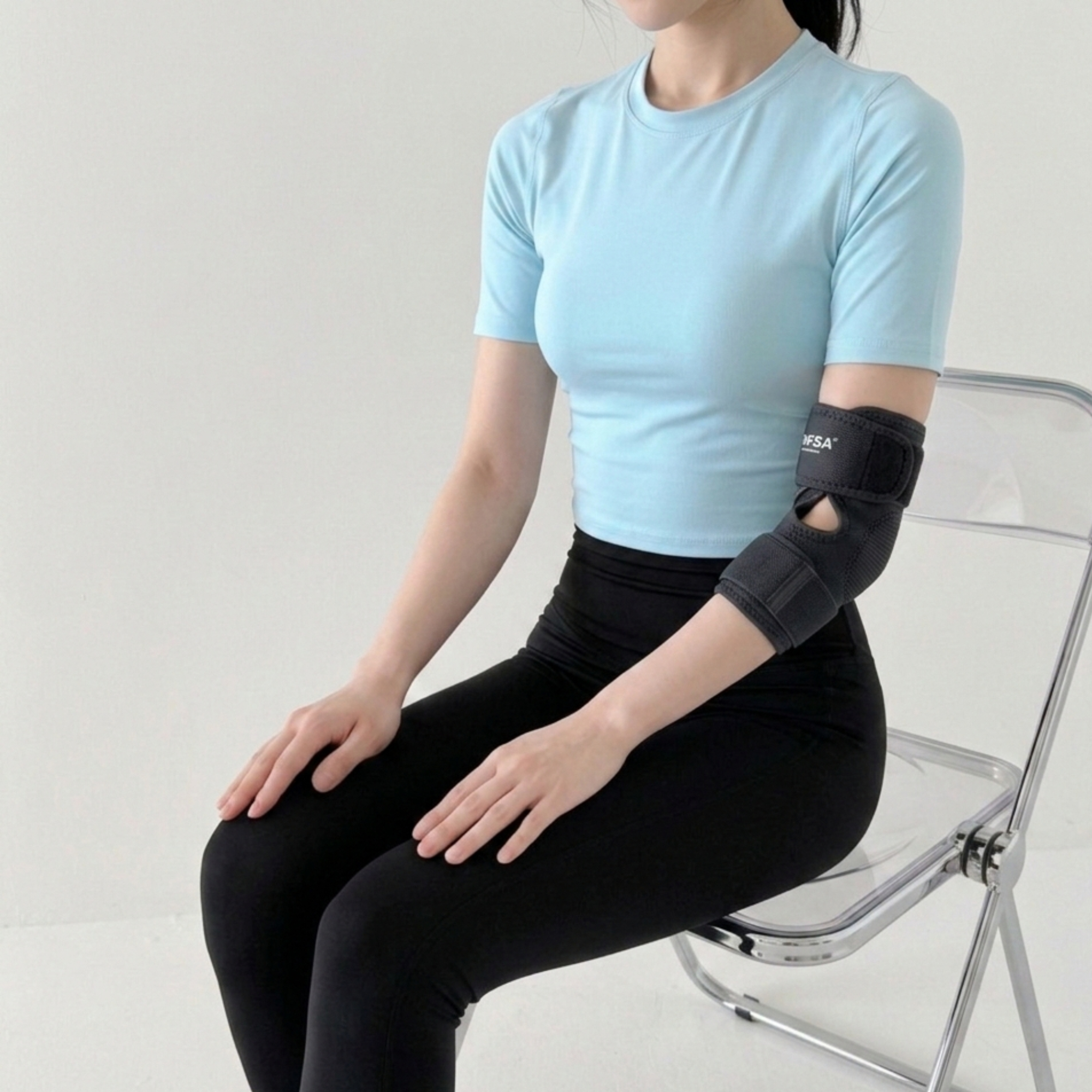 팔꿈치 팔굽치 보호대 반깁스 팔근육 통증 터널증후근 전완근 엘보우 랩 - 상세 이미지 2