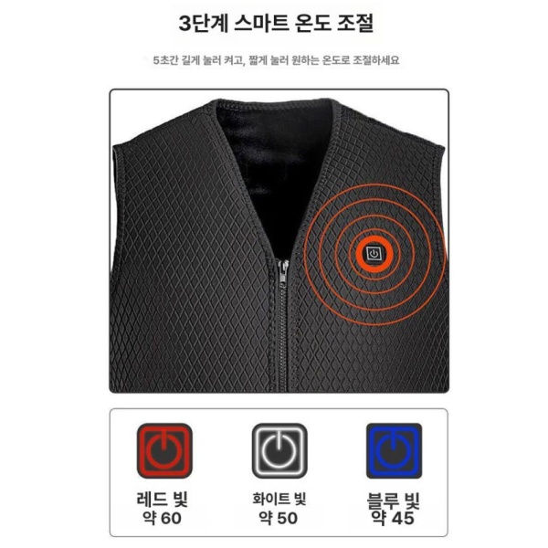 프리미엄 난방기 온열기 전기 화목 난로 사무실 충전식 카페 식당 단일 제어 5구역 없음 4XL 10000mAh 1개 4XL - 상세 이미지 4