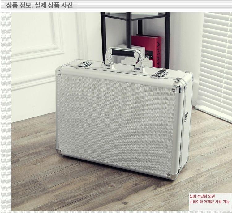 비밀번호 가방 문서 열쇠함 캐비닛 플랫형 다용도 소형 실버 - 상세 이미지 5